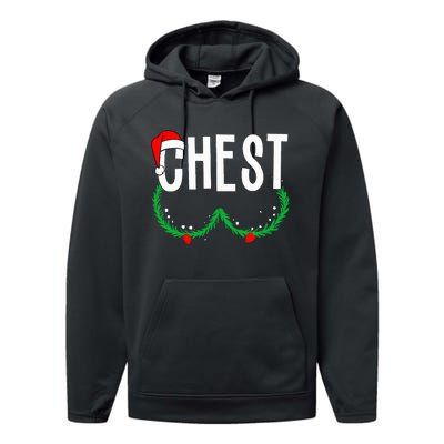 Chest Nuts Matching Chestnuts Funny Christmas Performance Fleece Hoodie