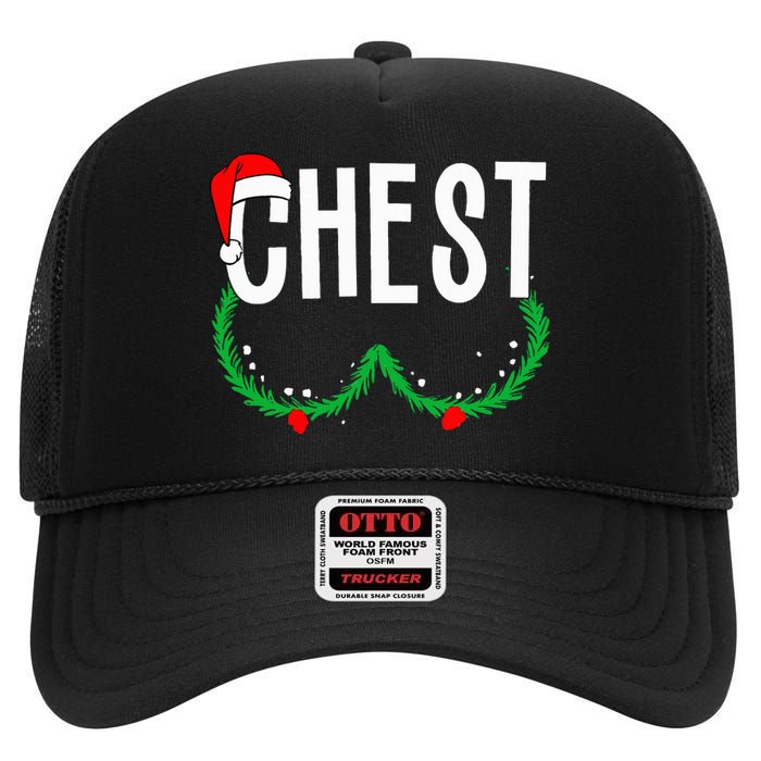 Chest Nuts Matching Chestnuts Funny Christmas High Crown Mesh Back Trucker Hat