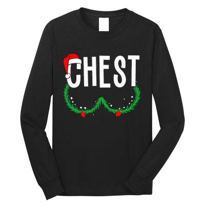 Chest Nuts Matching Chestnuts Funny Christmas Long Sleeve Shirt