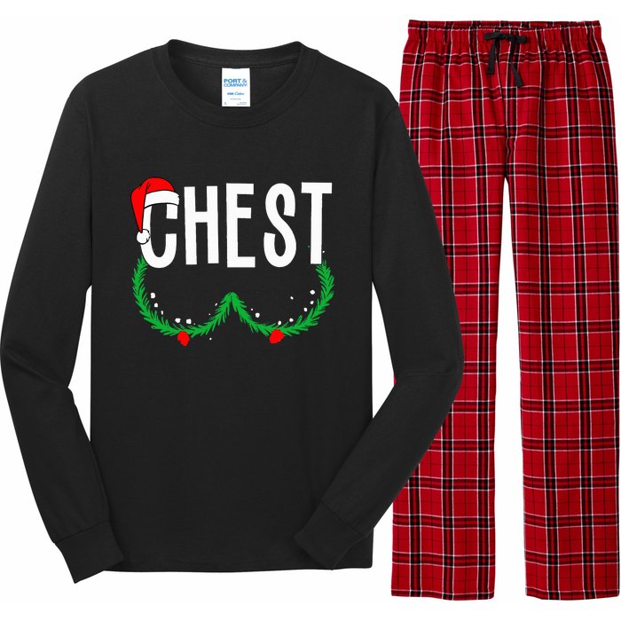 Chest Nuts Matching Chestnuts Funny Christmas Long Sleeve Pajama Set