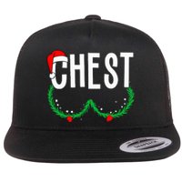 Chest Nuts Matching Chestnuts Funny Christmas Flat Bill Trucker Hat