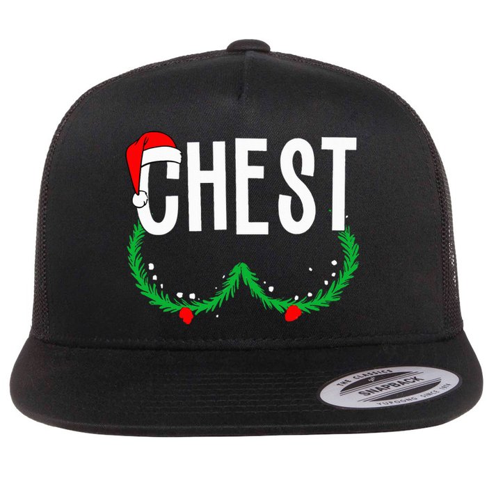 Chest Nuts Matching Chestnuts Funny Christmas Flat Bill Trucker Hat