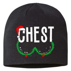 Chest Nuts Matching Chestnuts Funny Christmas Sustainable Beanie