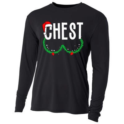 Chest Nuts Matching Chestnuts Funny Christmas Cooling Performance Long Sleeve Crew