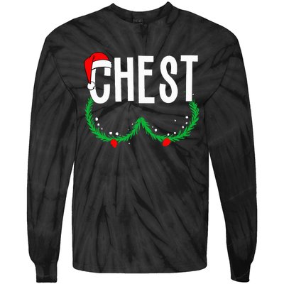 Chest Nuts Matching Chestnuts Funny Christmas Tie-Dye Long Sleeve Shirt