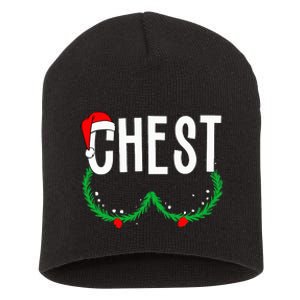 Chest Nuts Matching Chestnuts Funny Christmas Short Acrylic Beanie