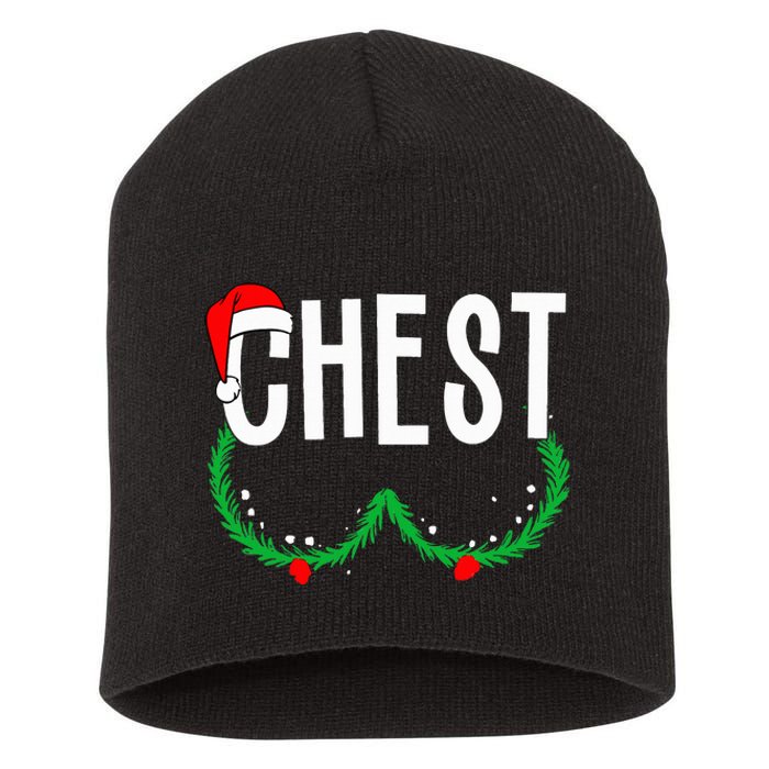 Chest Nuts Matching Chestnuts Funny Christmas Short Acrylic Beanie