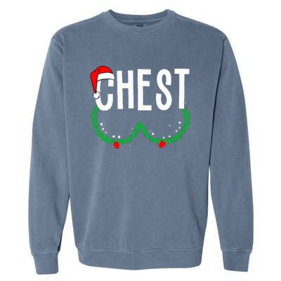 Chest Nuts Matching Chestnuts Funny Christmas Garment-Dyed Sweatshirt