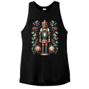 Christmas Nutcracker Merry Christmas Xmas Morning Holiday Ladies PosiCharge Tri-Blend Wicking Tank