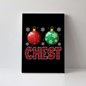 Chest Nuts Matching Chestnuts Funny Christmas Couples Chest Canvas