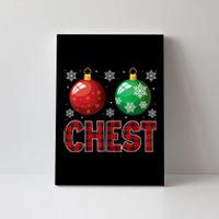 Chest Nuts Matching Chestnuts Funny Christmas Couples Chest Canvas