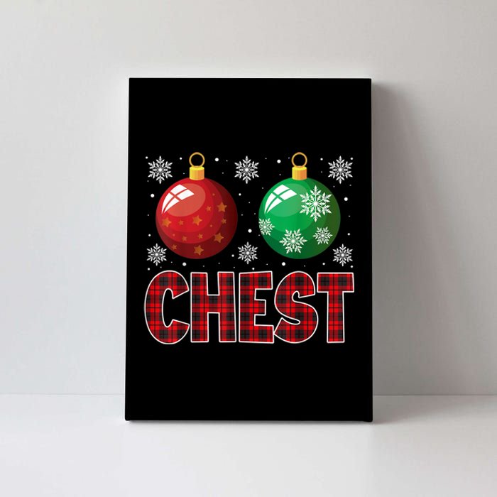 Chest Nuts Matching Chestnuts Funny Christmas Couples Chest Canvas