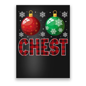 Chest Nuts Matching Chestnuts Funny Christmas Couples Chest Poster