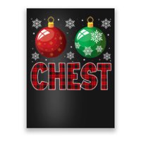 Chest Nuts Matching Chestnuts Funny Christmas Couples Chest Poster