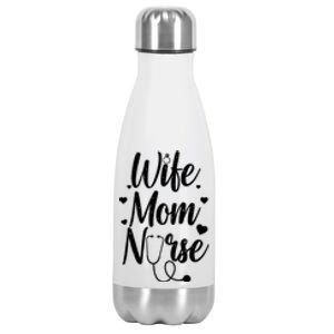 Cool Nurse Mom Wife Rn Nurses Medical Nursing Cna Gift Stainless Steel Insulated Water Bottle