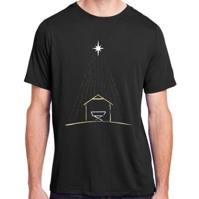 Christmas Nativity Manger Adult ChromaSoft Performance T-Shirt