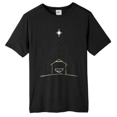 Christmas Nativity Manger Tall Fusion ChromaSoft Performance T-Shirt