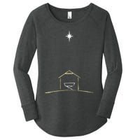 Christmas Nativity Manger Women's Perfect Tri Tunic Long Sleeve Shirt