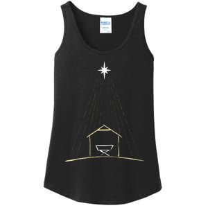 Christmas Nativity Manger Ladies Essential Tank