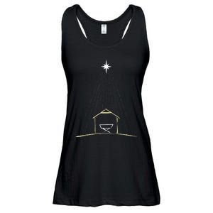 Christmas Nativity Manger Ladies Essential Flowy Tank