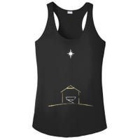 Christmas Nativity Manger Ladies PosiCharge Competitor Racerback Tank