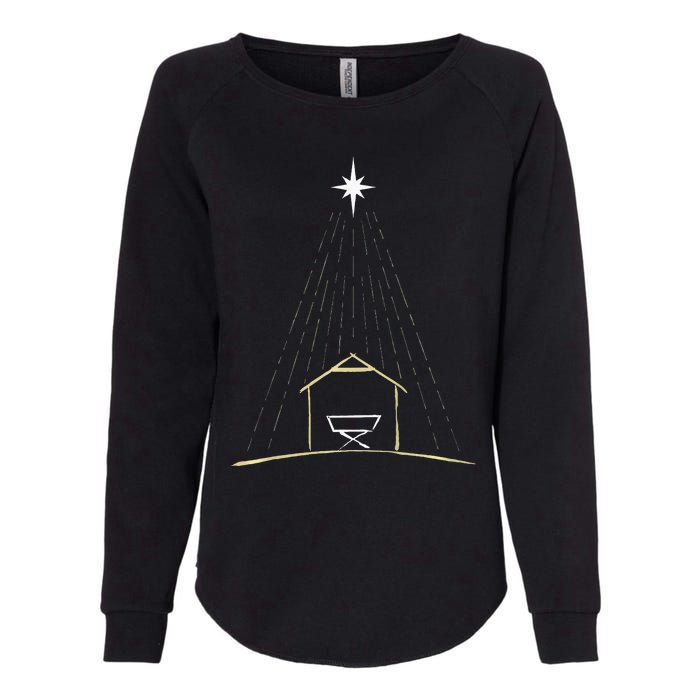 Christmas Nativity Manger Womens California Wash Sweatshirt