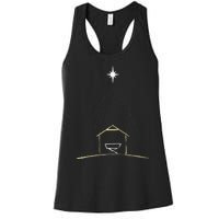 Christmas Nativity Manger Women's Racerback Tank