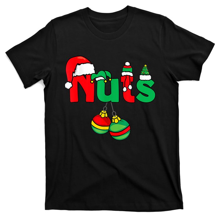 Chest Nuts Matching Couples Chestnuts Funny Christmas Xmas T-Shirt