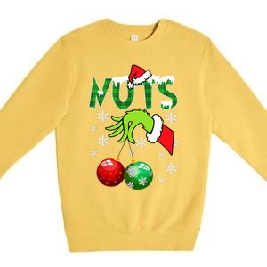 Chest Nuts Matching Chestnuts Christmas Snow Couples Premium Crewneck Sweatshirt