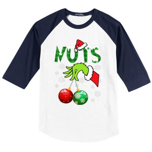 Chest Nuts Matching Chestnuts Christmas Snow Couples Baseball Sleeve Shirt