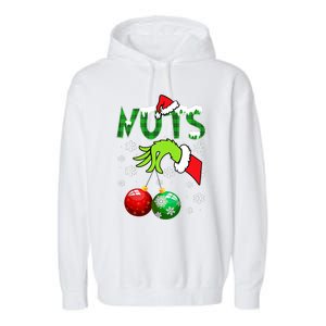 Chest Nuts Matching Chestnuts Christmas Snow Couples Garment-Dyed Fleece Hoodie