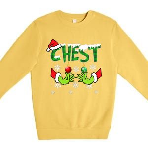 Chest Nuts Matching Chestnuts Christmas Snow Couples Premium Crewneck Sweatshirt