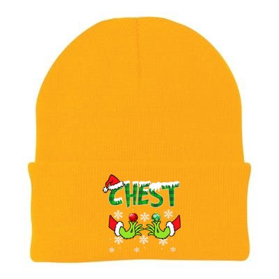 Chest Nuts Matching Chestnuts Christmas Snow Couples Knit Cap Winter Beanie