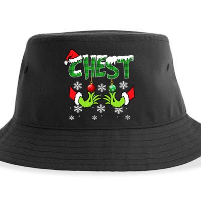 Chest Nuts Matching Chestnuts Christmas Snow Couples Sustainable Bucket Hat