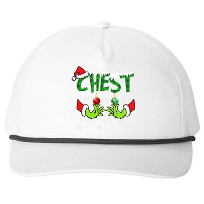 Chest Nuts Matching Chestnuts Christmas Snow Couples Snapback Five-Panel Rope Hat