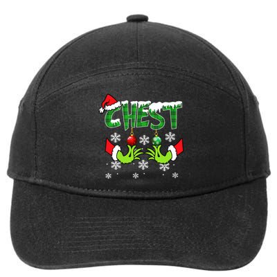 Chest Nuts Matching Chestnuts Christmas Snow Couples 7-Panel Snapback Hat