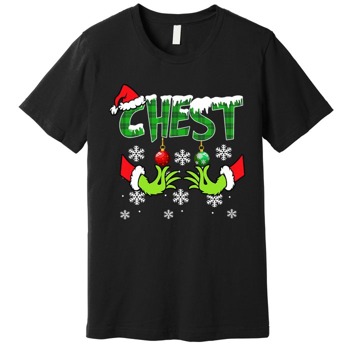 Chest Nuts Matching Chestnuts Christmas Snow Couples Premium T-Shirt