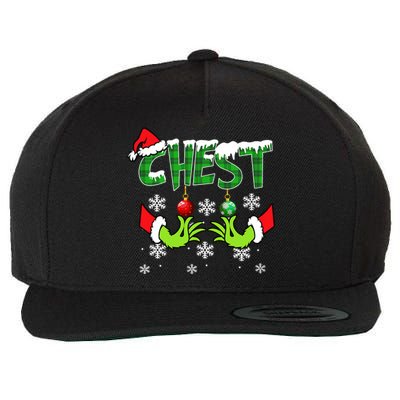 Chest Nuts Matching Chestnuts Christmas Snow Couples Wool Snapback Cap