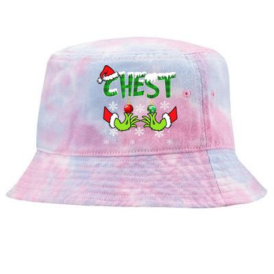 Chest Nuts Matching Chestnuts Christmas Snow Couples Tie-Dyed Bucket Hat