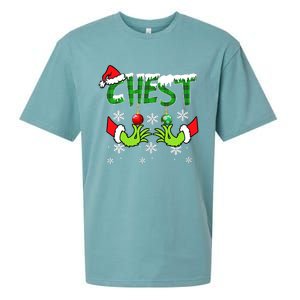 Chest Nuts Matching Chestnuts Christmas Snow Couples Sueded Cloud Jersey T-Shirt