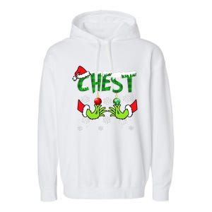 Chest Nuts Matching Chestnuts Christmas Snow Couples Garment-Dyed Fleece Hoodie