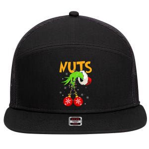 Chest Nuts Matching Chestnuts Christmas Snow Couples 7 Panel Mesh Trucker Snapback Hat