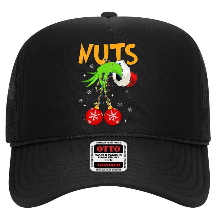 Chest Nuts Matching Chestnuts Christmas Snow Couples High Crown Mesh Back Trucker Hat