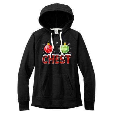 Chest Nuts Matching Chestnuts Funny Christmas Couples Chest Women's Fleece Hoodie