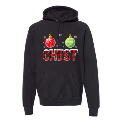 Chest Nuts Matching Chestnuts Funny Christmas Couples Chest Premium Hoodie