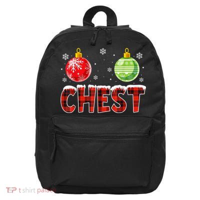Chest Nuts Matching Chestnuts Funny Christmas Couples Chest 16 in Basic Backpack