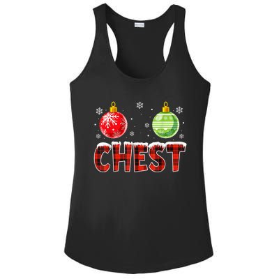 Chest Nuts Matching Chestnuts Funny Christmas Couples Chest Ladies PosiCharge Competitor Racerback Tank