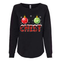 Chest Nuts Matching Chestnuts Funny Christmas Couples Chest Womens California Wash Sweatshirt