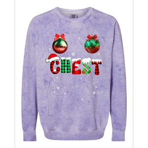 Chest Nuts Matching Chestnuts Funny Christmas Couples Colorblast Crewneck Sweatshirt