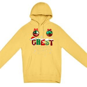 Chest Nuts Matching Chestnuts Funny Christmas Couples Premium Pullover Hoodie